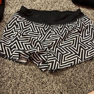Black and white athletic shorts